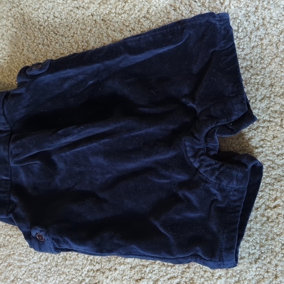 Janie & Jack Blue Velvet Sleeveless Romper Size 0-3 Months - Picture 4 of 7